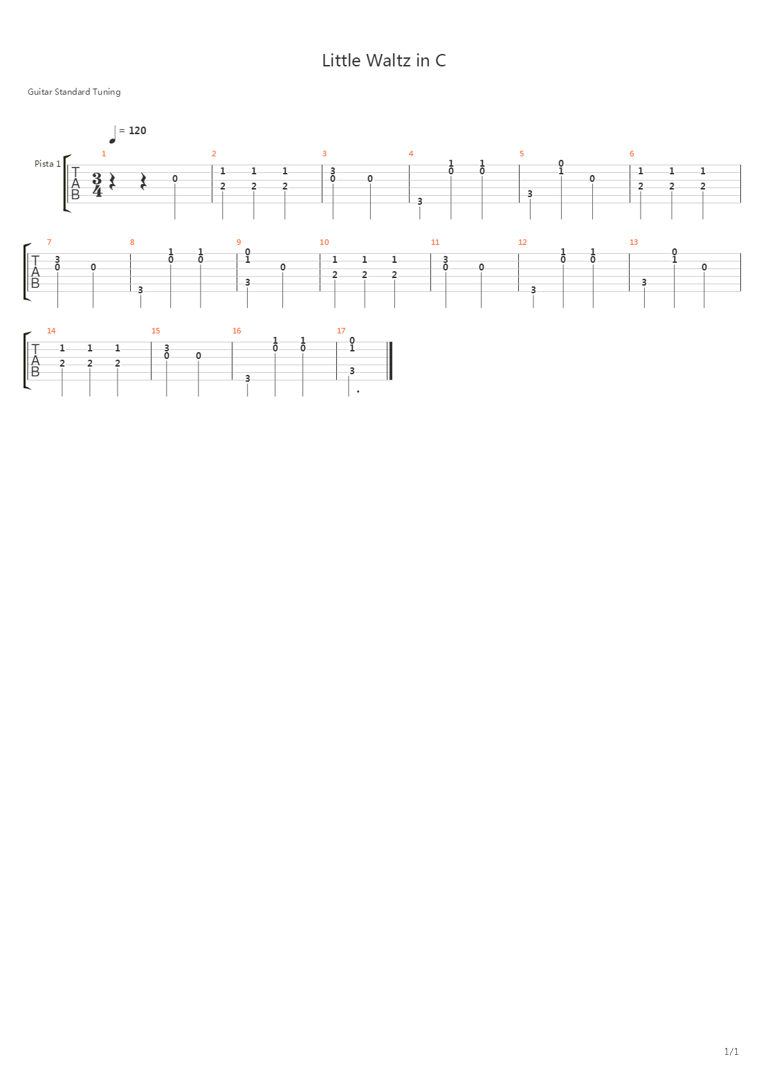 Little Waltz in C吉他谱