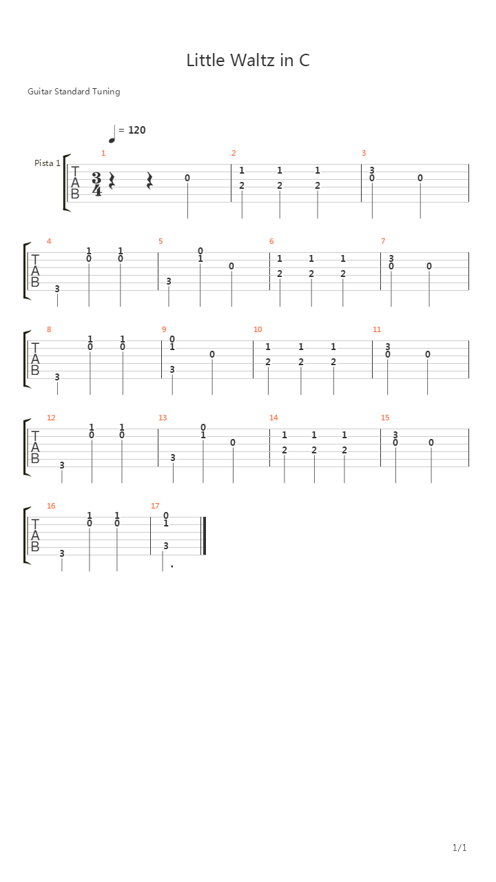 Little Waltz in C吉他谱