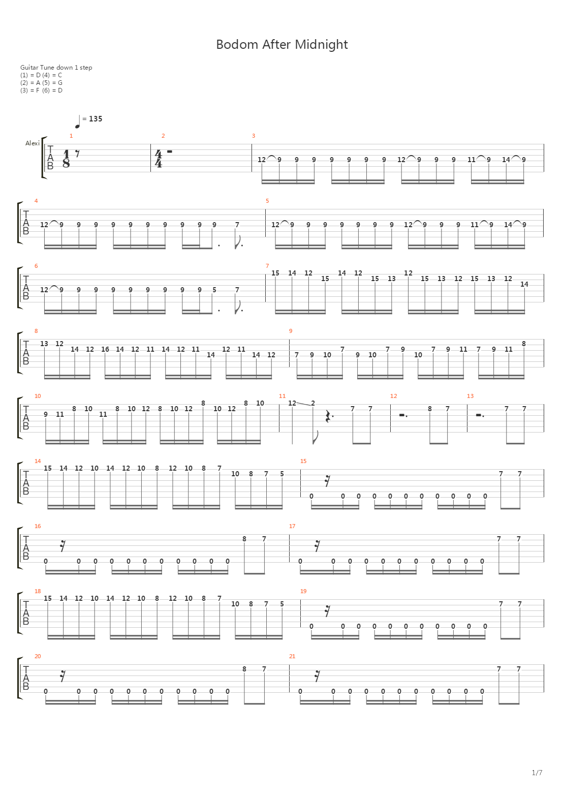 Bodom After Midnight吉他谱