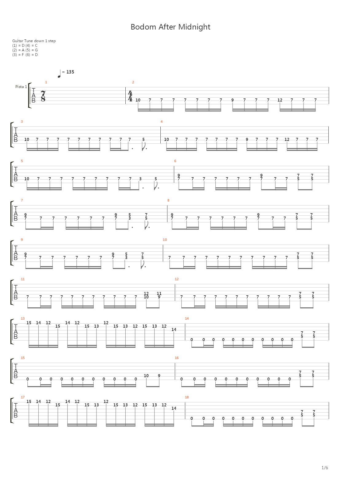 Bodom After Midnight吉他谱