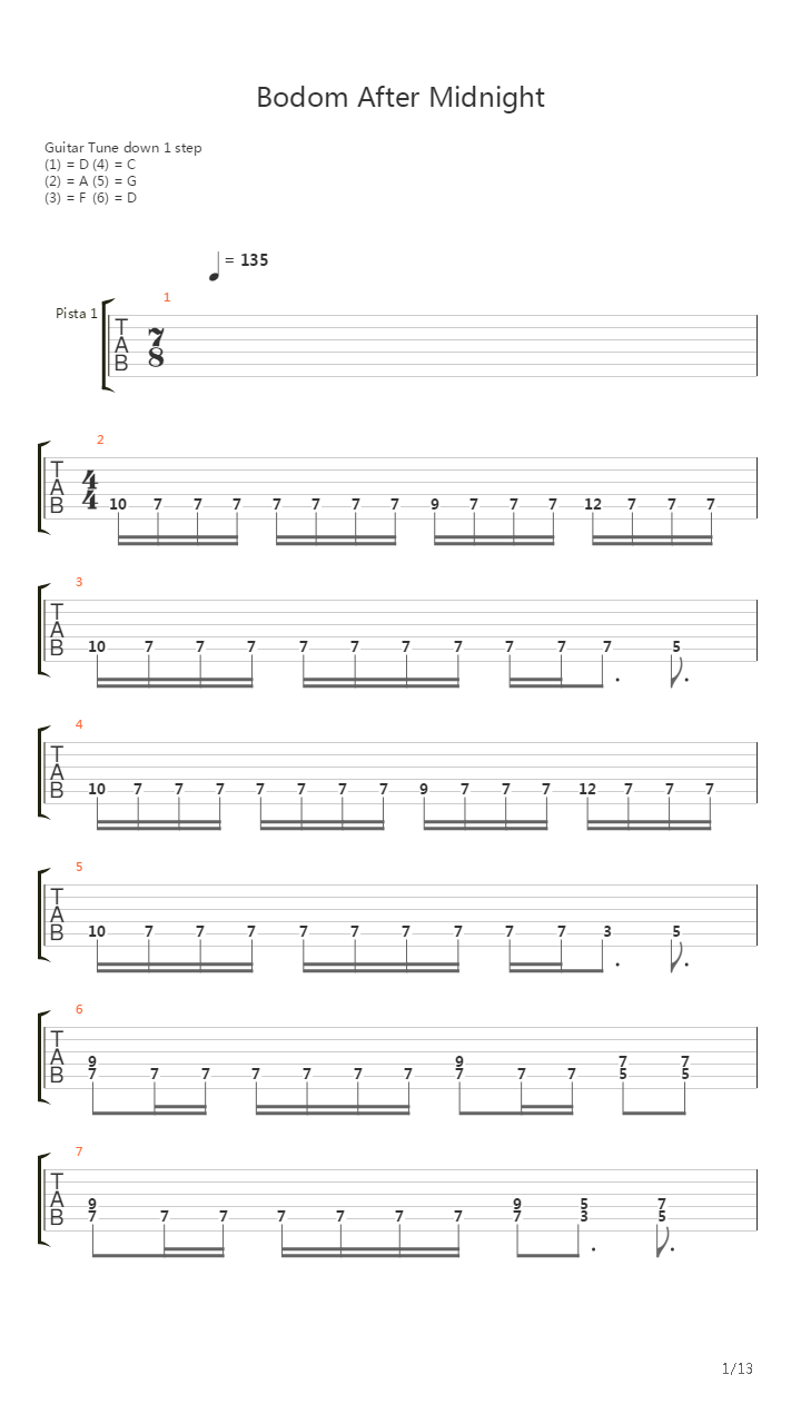 Bodom After Midnight吉他谱