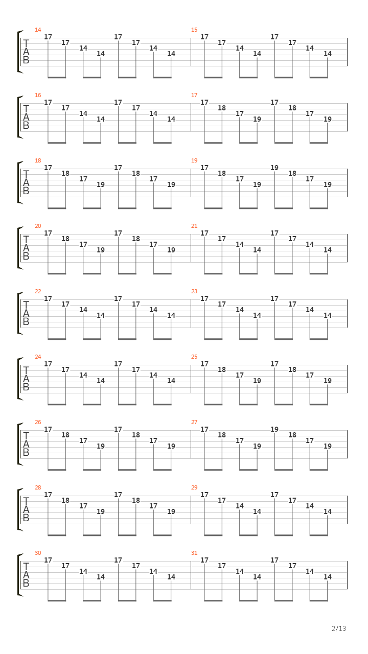 Downfall (piano version)吉他谱