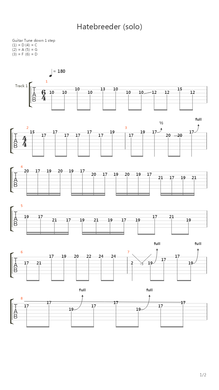 Hatebreeder (Solo)吉他谱