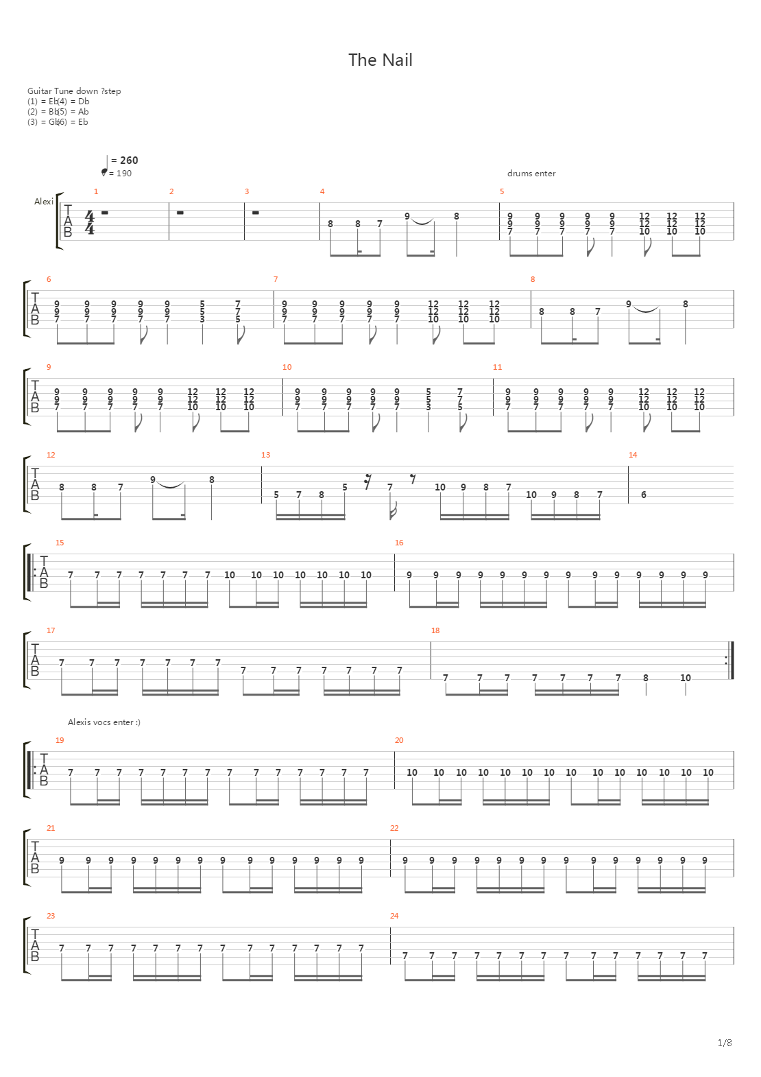 The Nail吉他谱