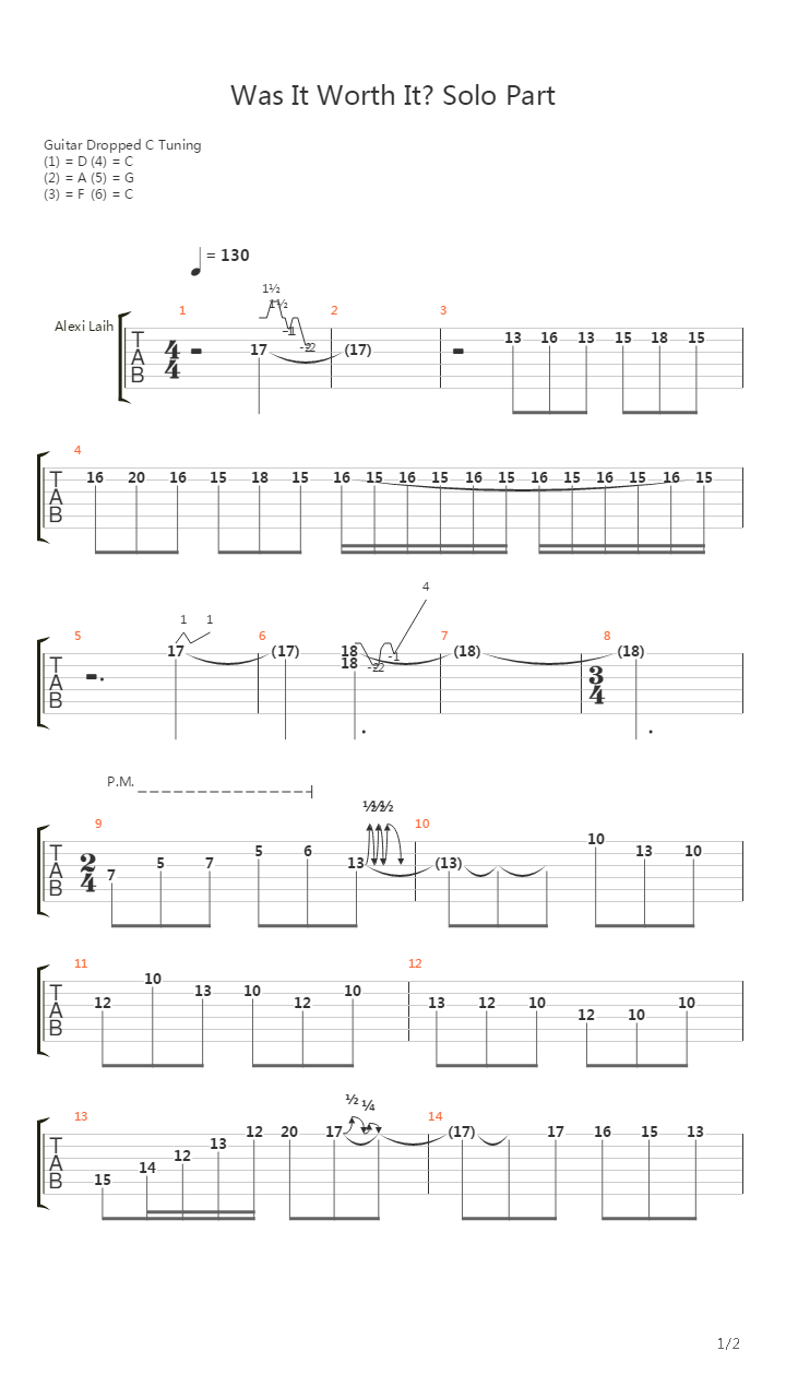 Was It Worth It (Solo)吉他谱