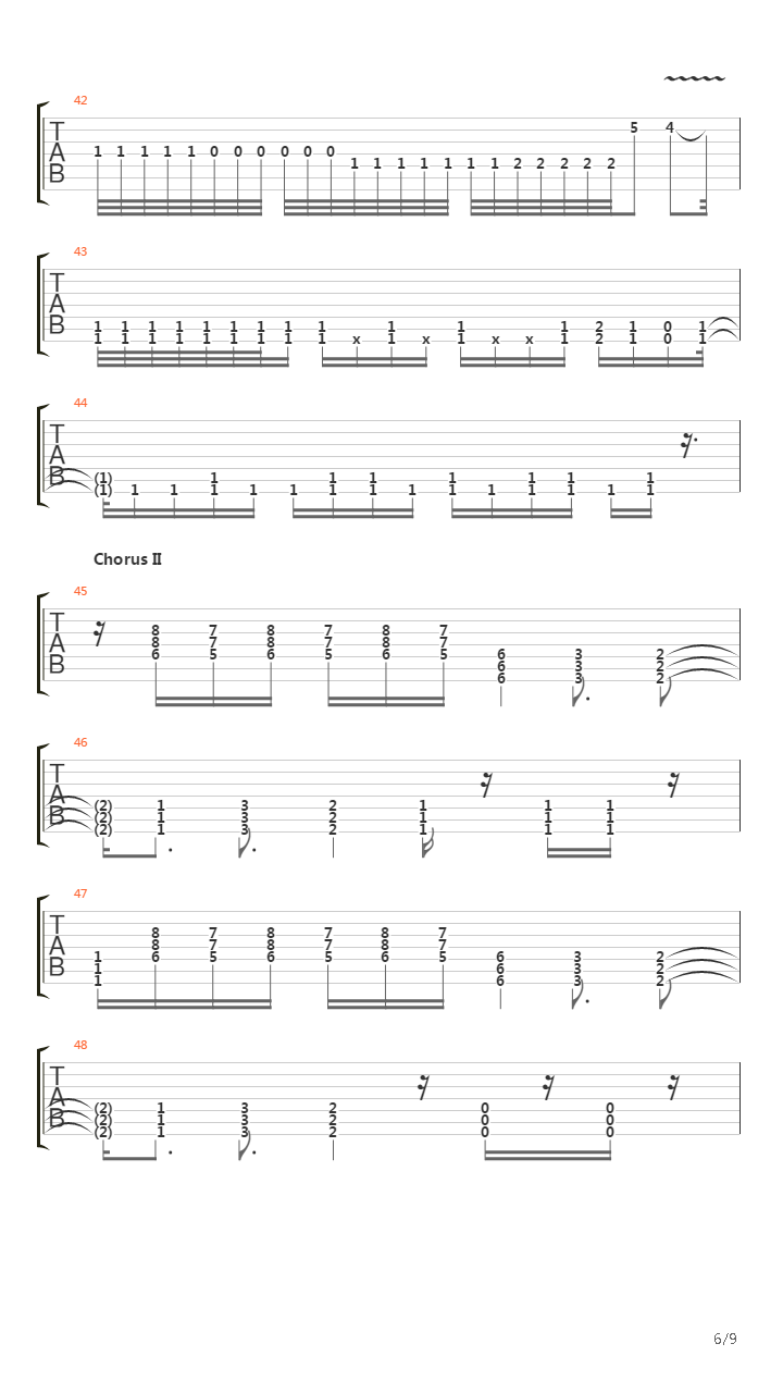 Split吉他谱