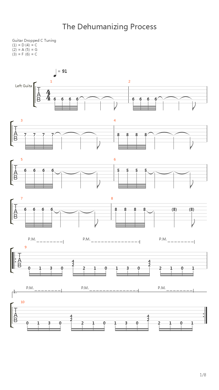 The Dehumanizing Process吉他谱