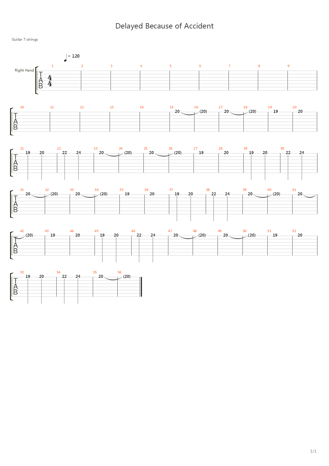 Delayed Because Of Accident吉他谱