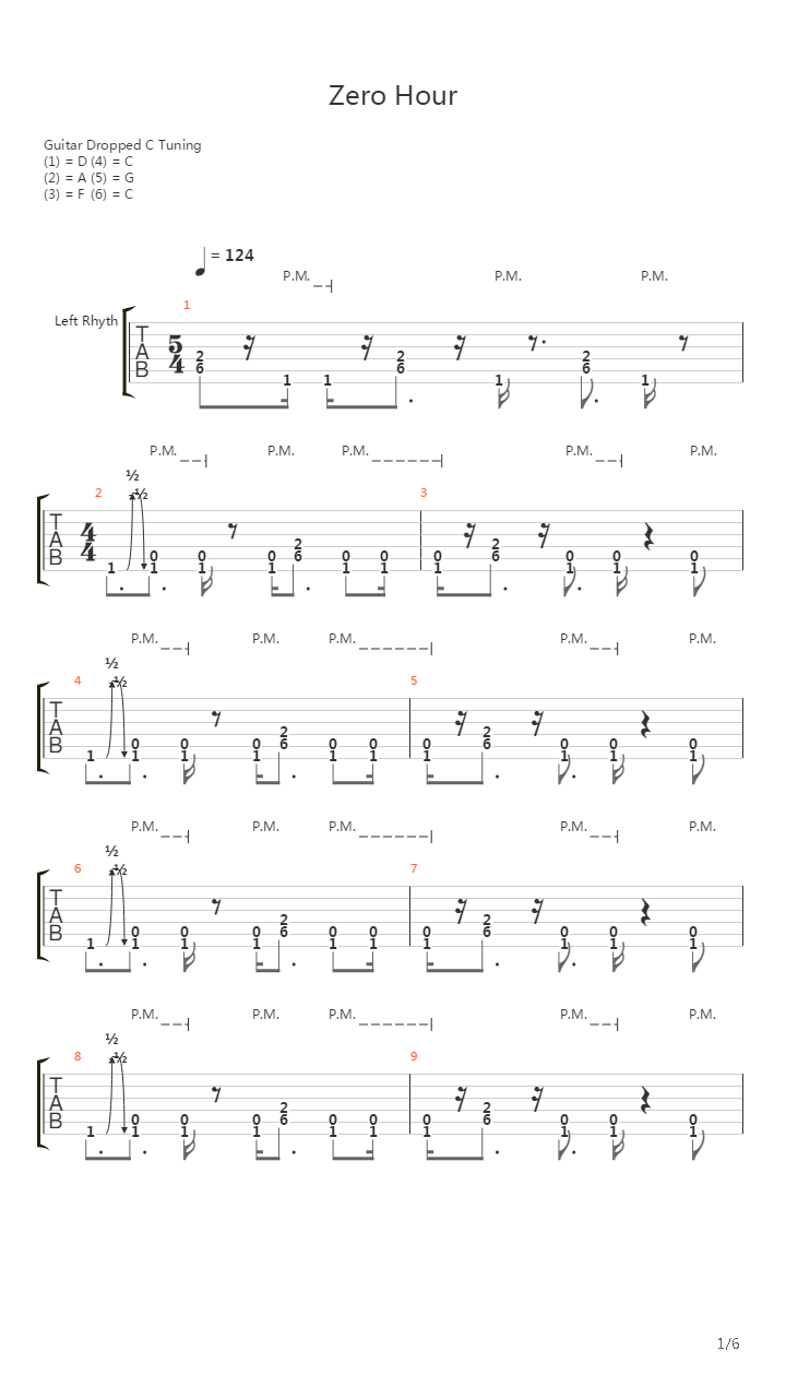 Zero Hour吉他谱