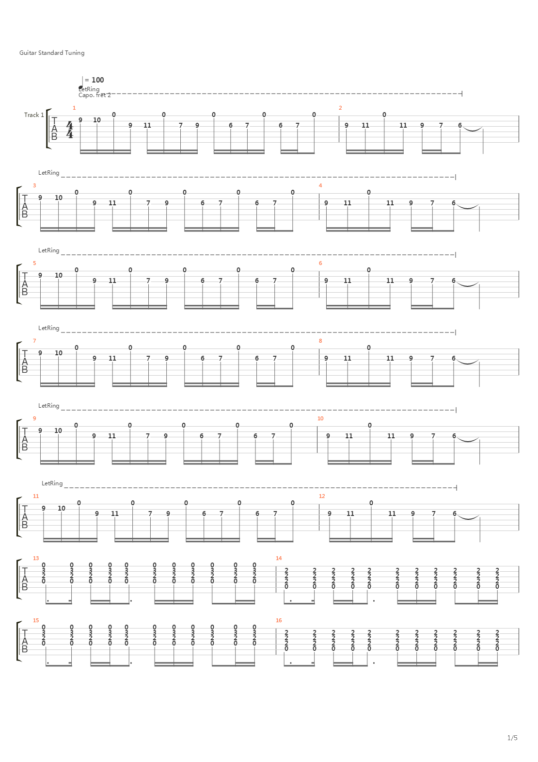 Union吉他谱