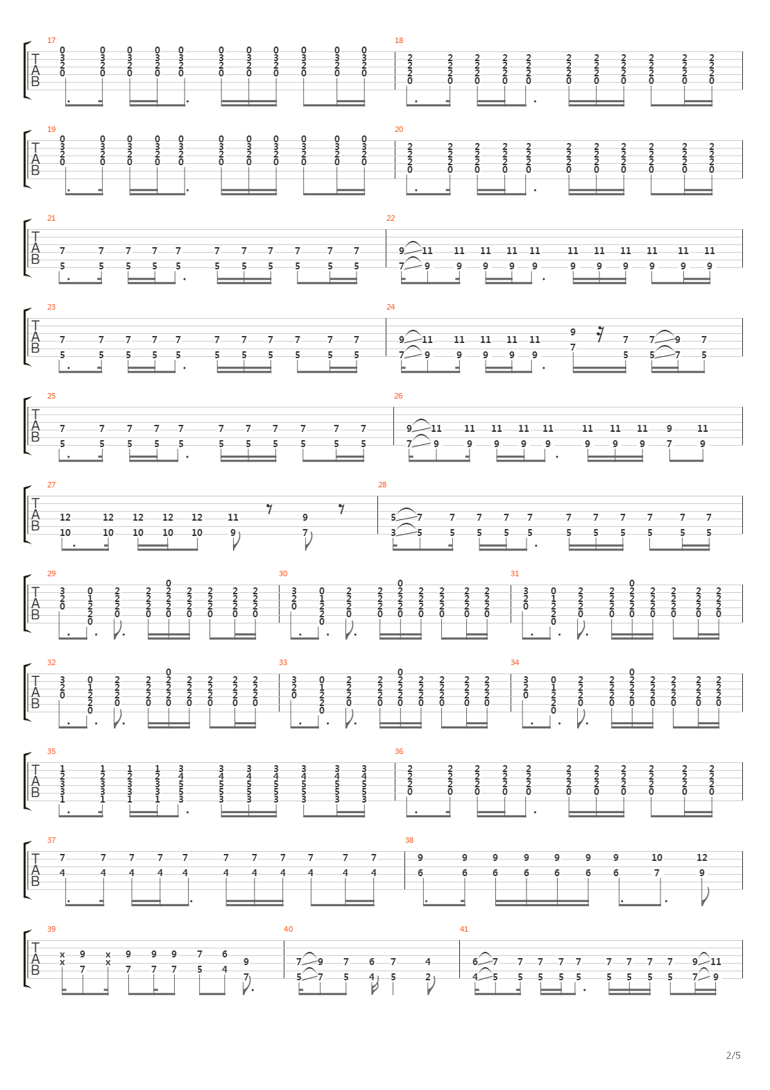 Union吉他谱