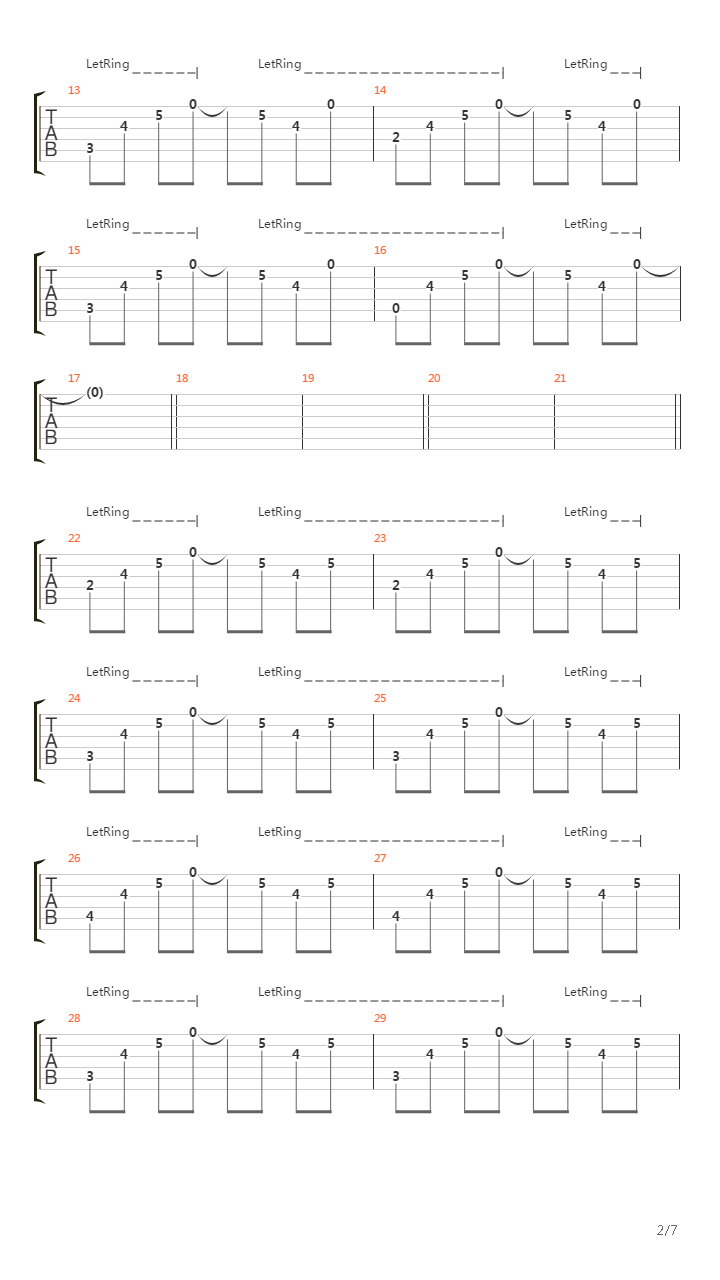 13吉他谱