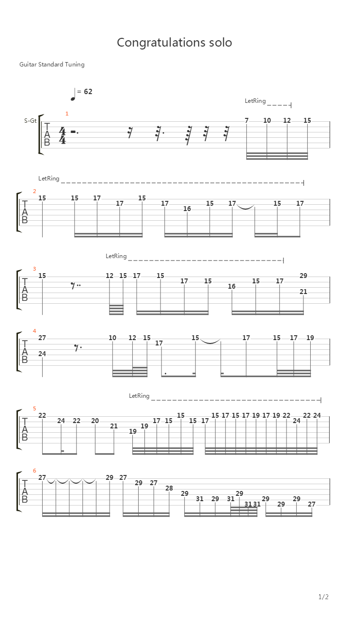 Congratulations吉他谱