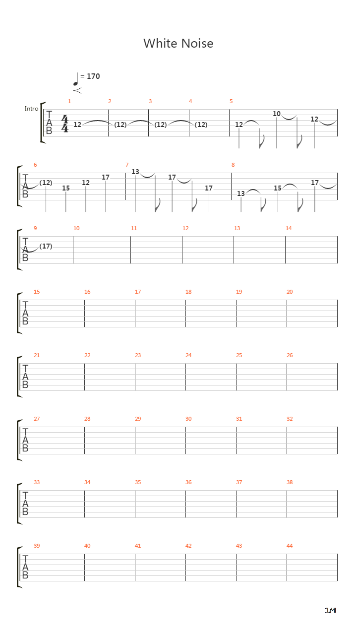 White Noise吉他谱