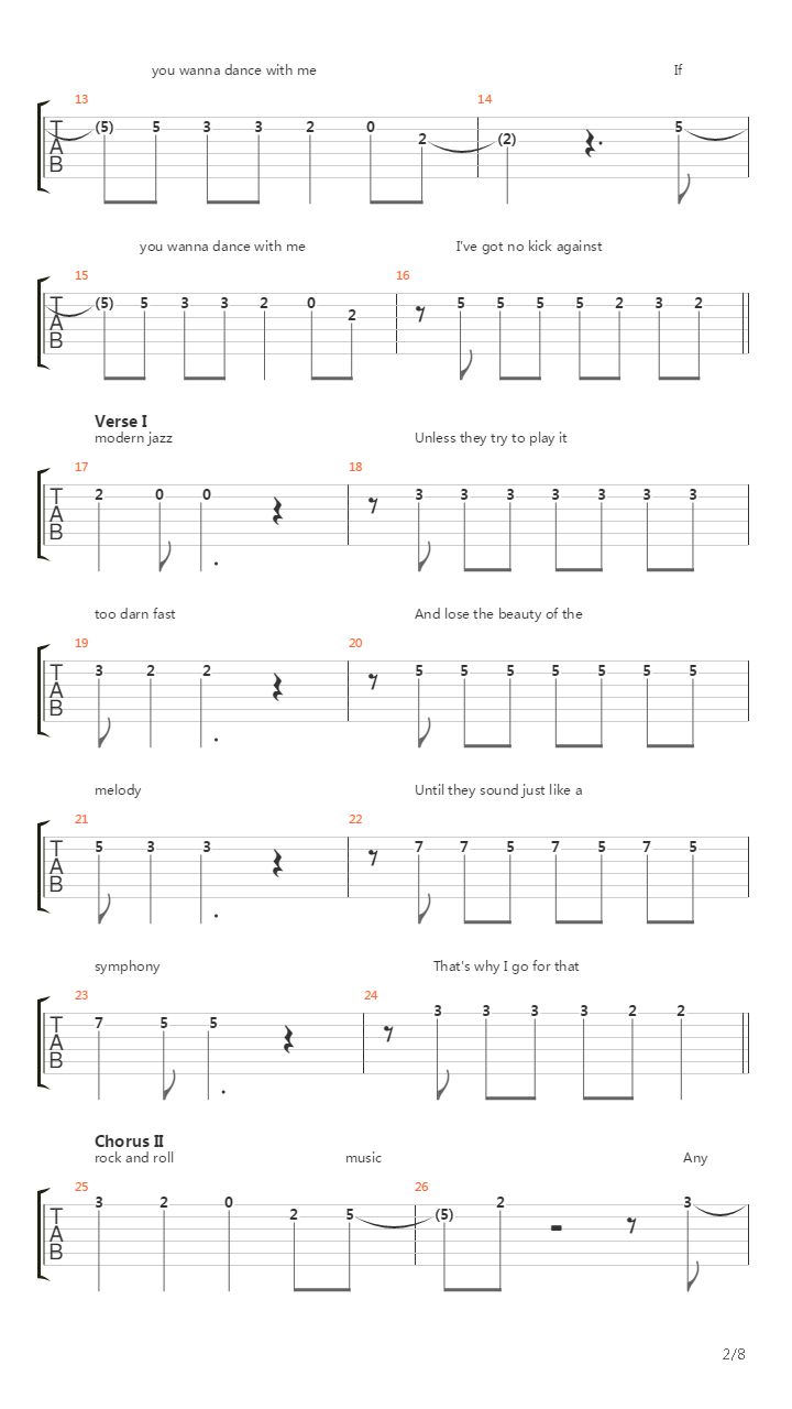 Rock And Roll Music吉他谱