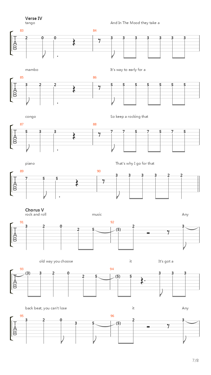 Rock And Roll Music吉他谱