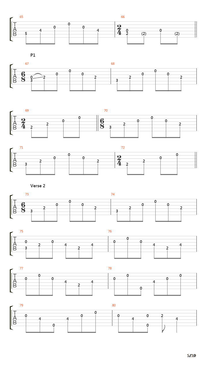 O (arr. by Albert Gyorfi)吉他谱