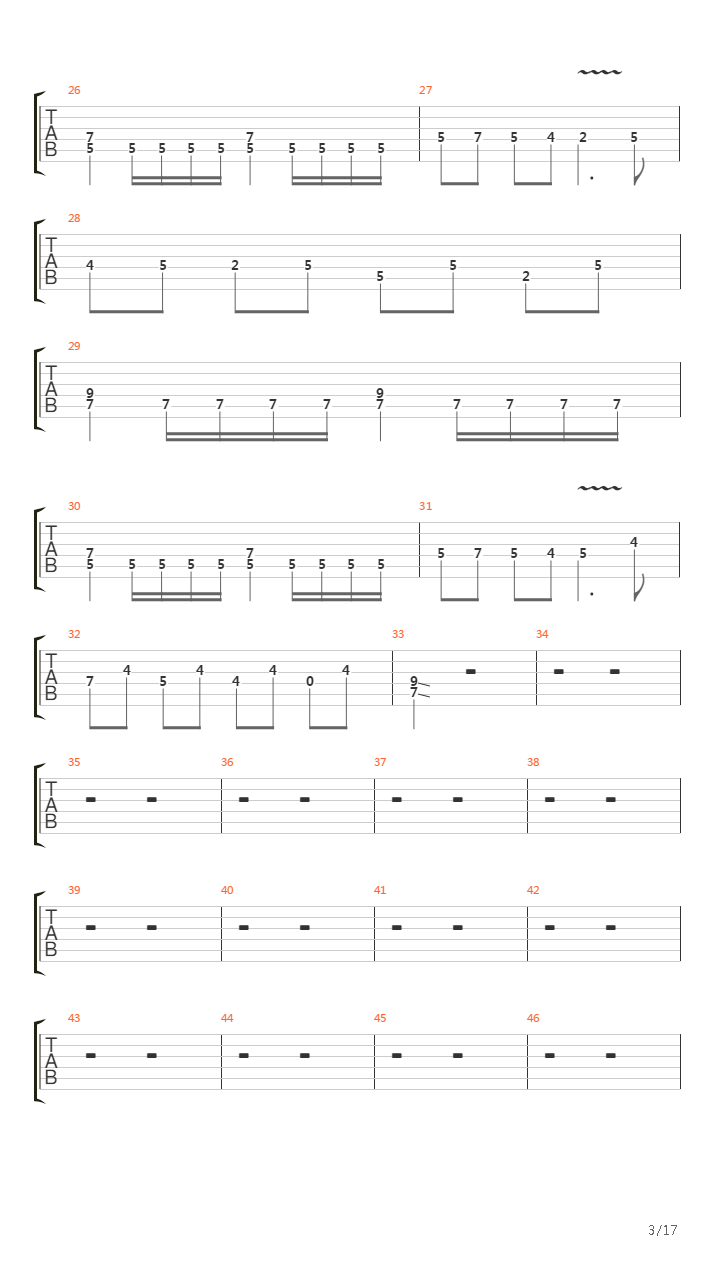 Her Ghost In The Fog吉他谱