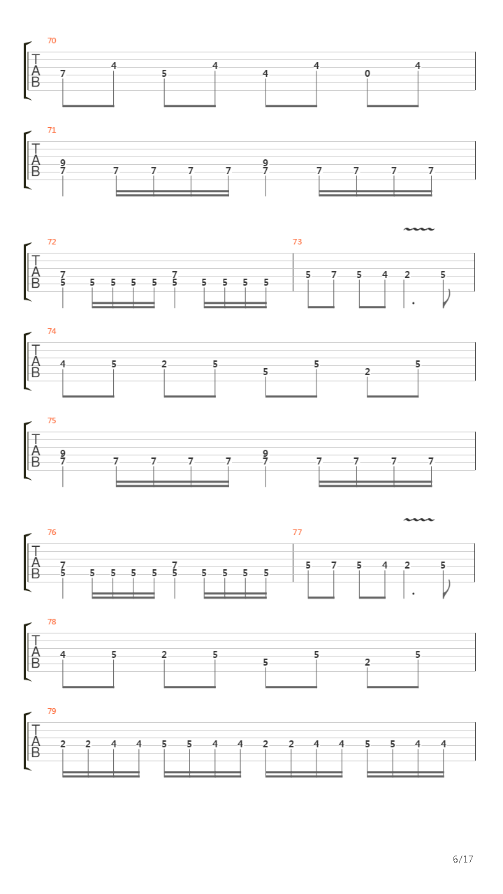 Her Ghost In The Fog吉他谱
