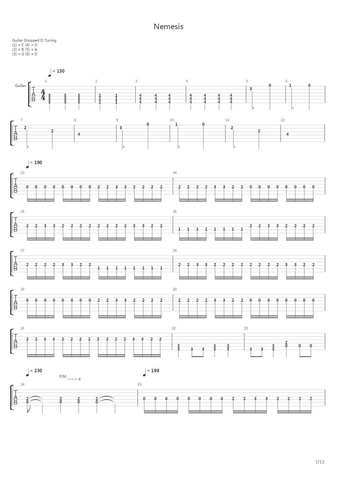 Nemesis吉他谱