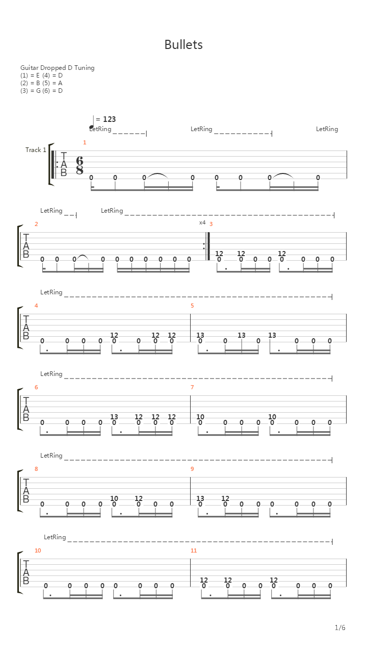 Bullets吉他谱