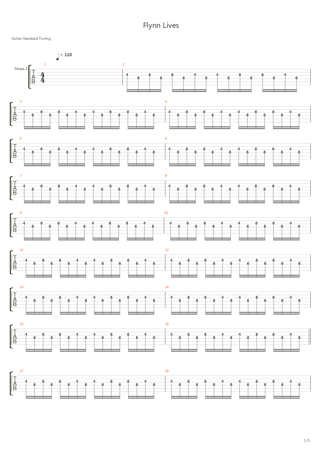 Flynn Lives吉他谱