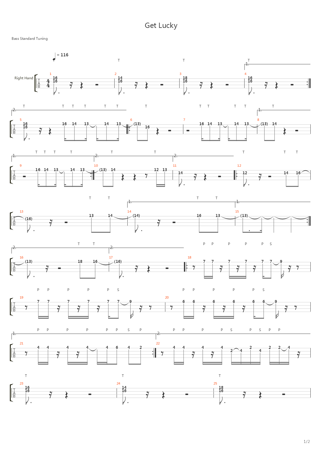 Get Lucky (Bass Cover by Jim Bennett)吉他谱