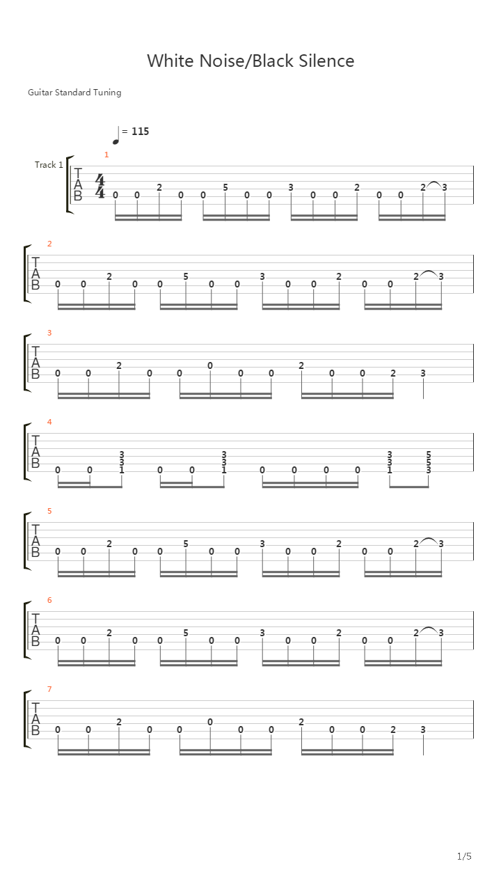 White Noise_Black Silence吉他谱