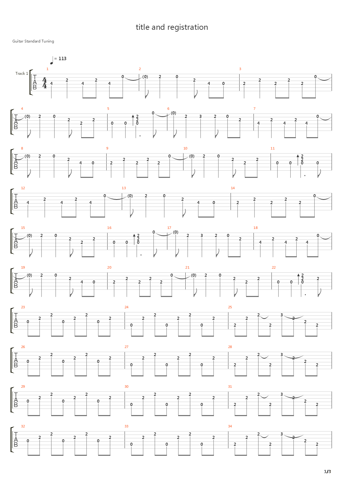 Title And Registration吉他谱