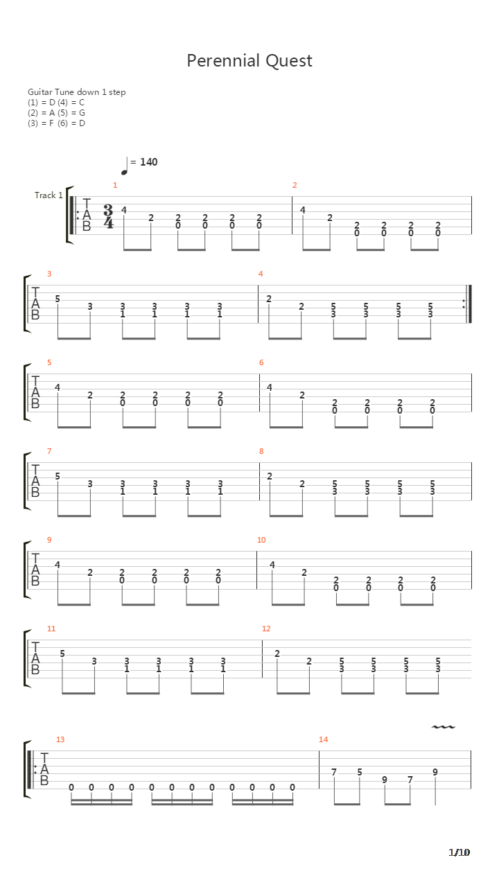 Perennial Quest吉他谱