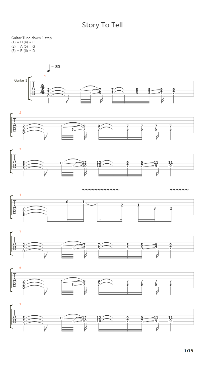 Story To Tell吉他谱