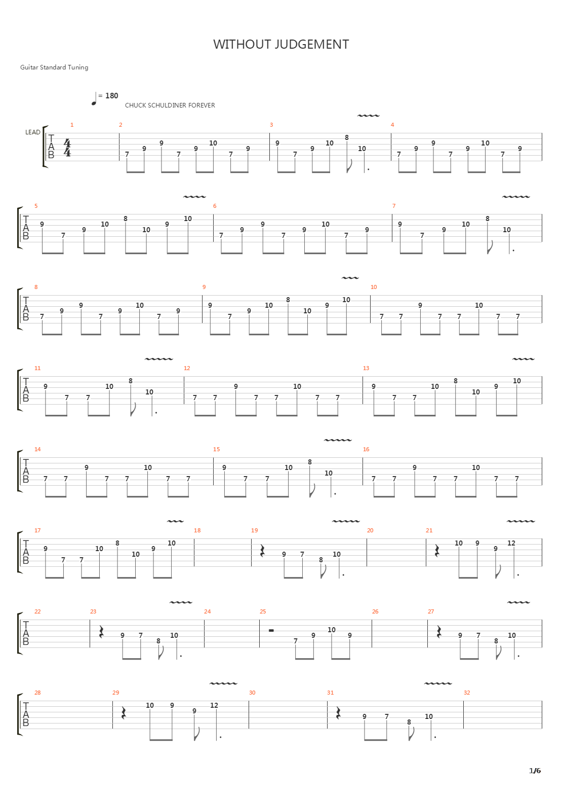 Without Judgement吉他谱