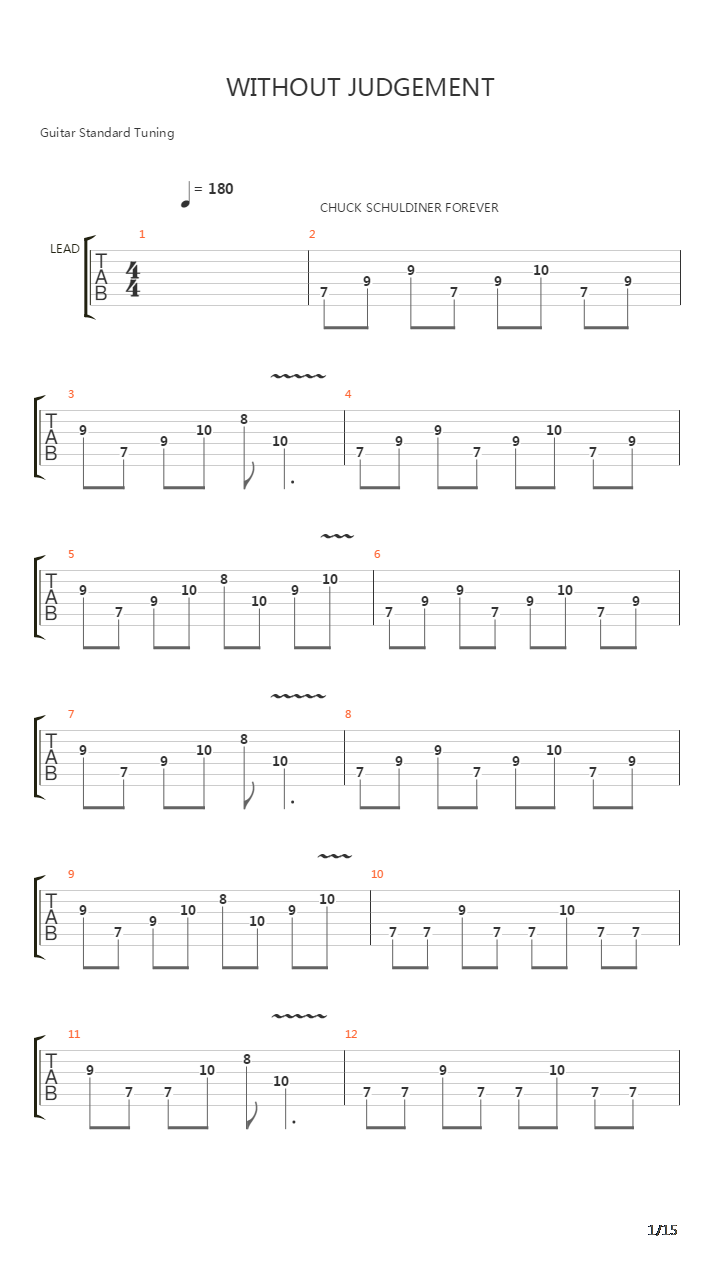 Without Judgement吉他谱
