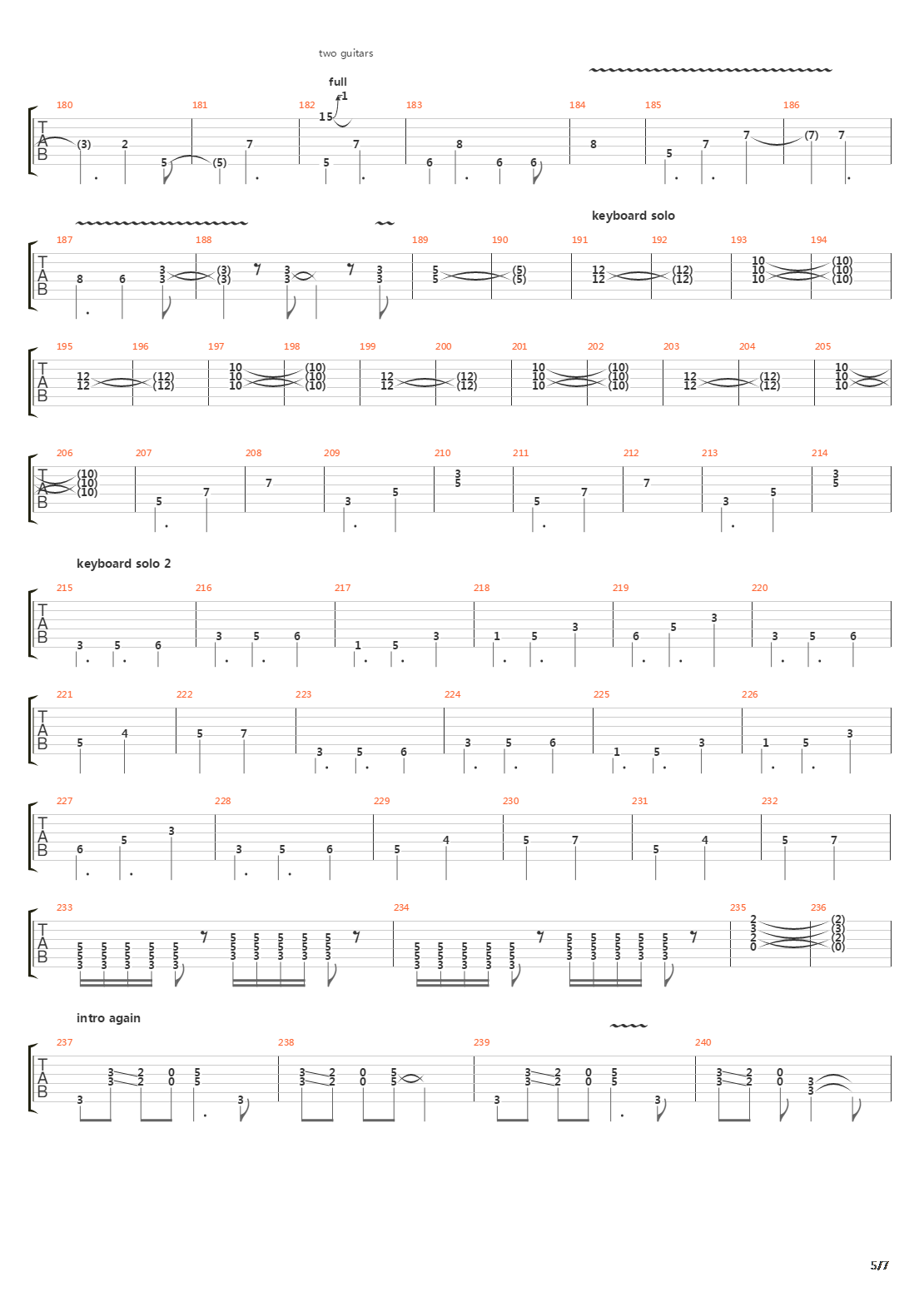 Burn吉他谱