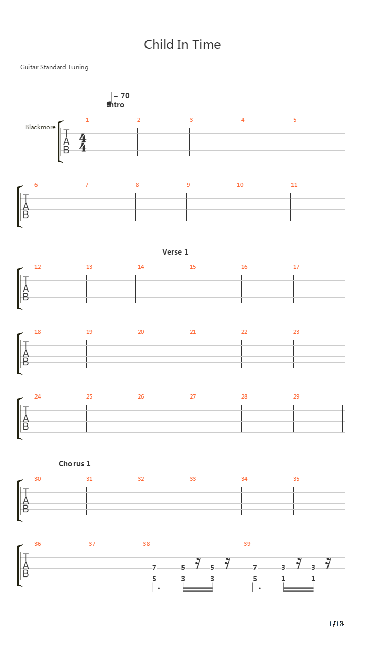 Child In Time (Normal)吉他谱