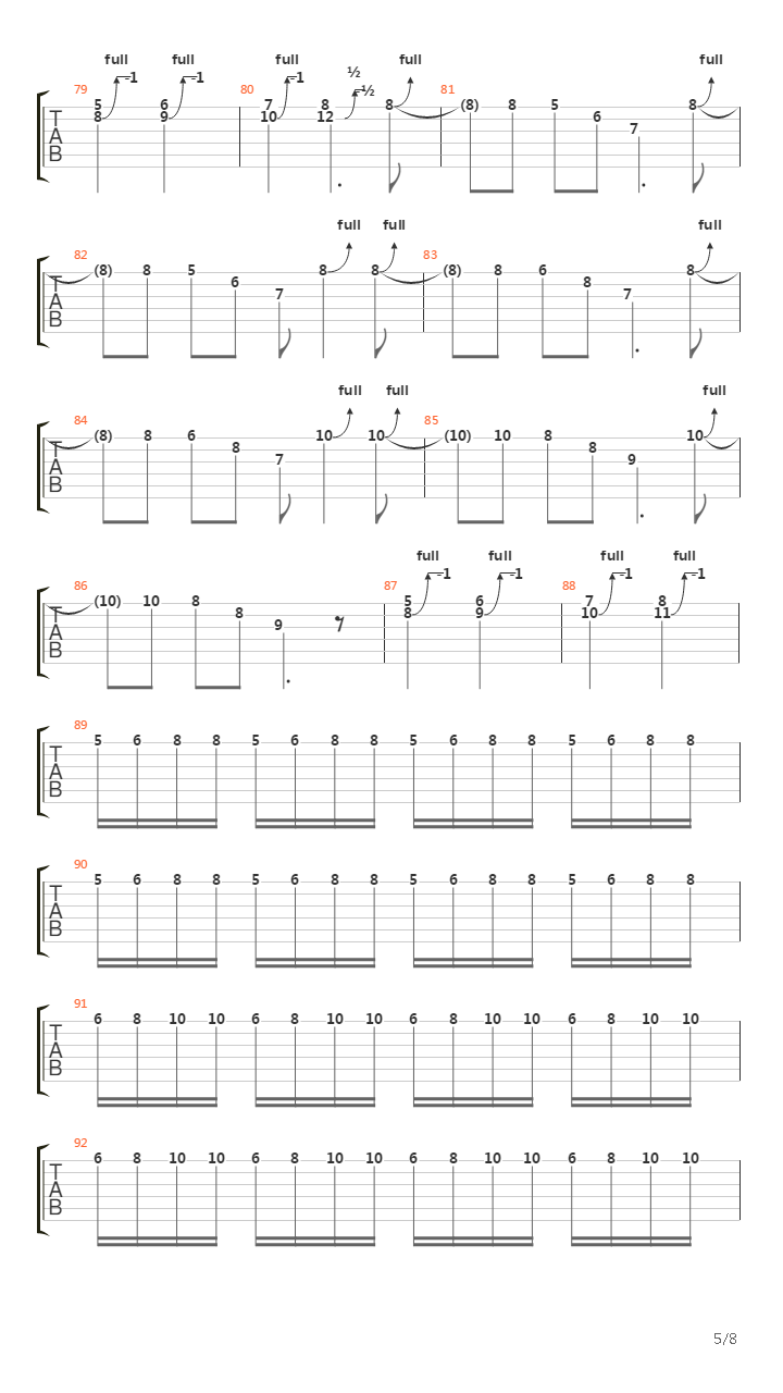 Highway Star (Instrumental)吉他谱