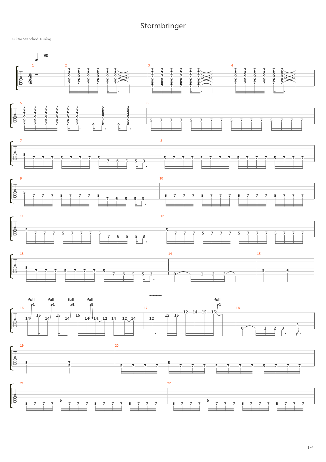 Stormbringer吉他谱