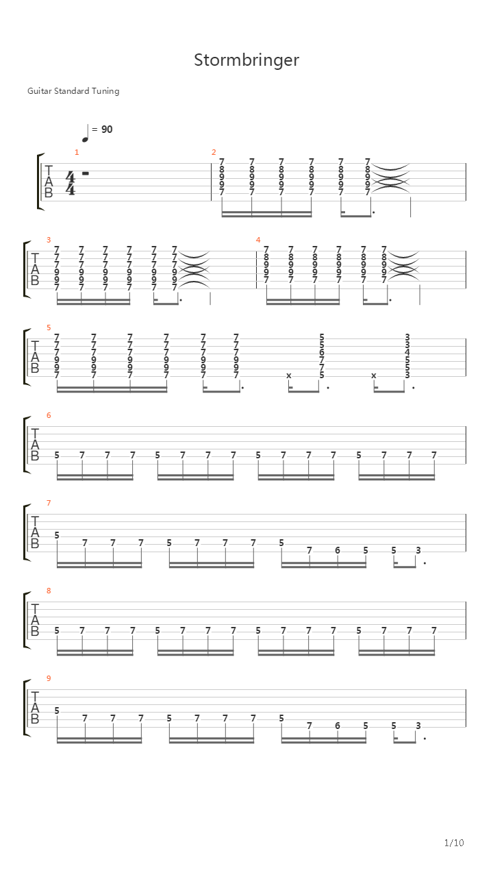 Stormbringer吉他谱