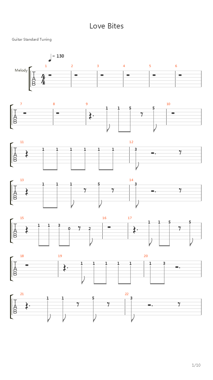 Love Bites吉他谱