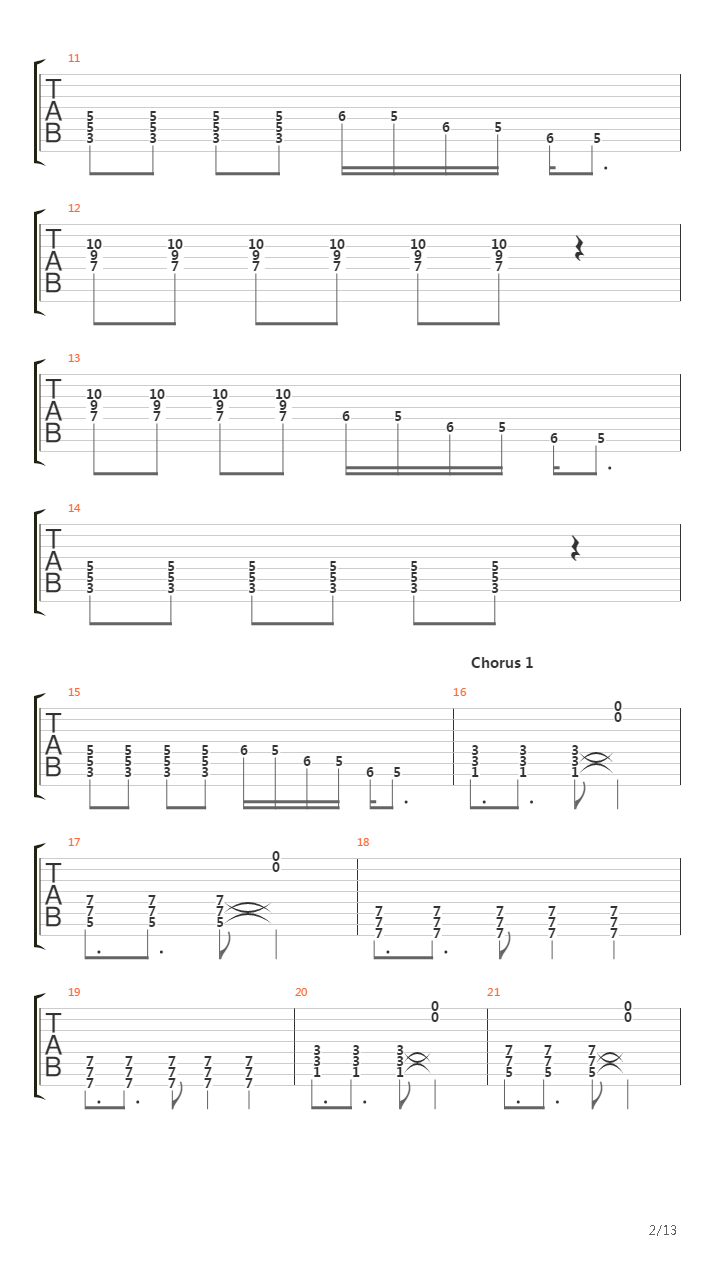 Gauze吉他谱