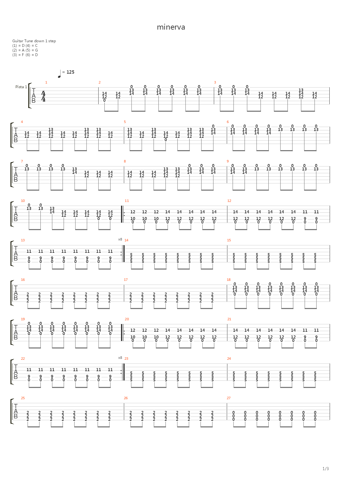 Minerva吉他谱