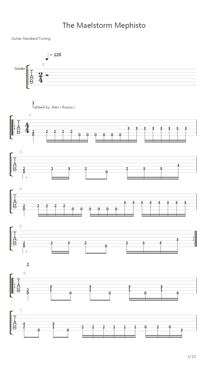 The Maelstorm Mephisto吉他谱
