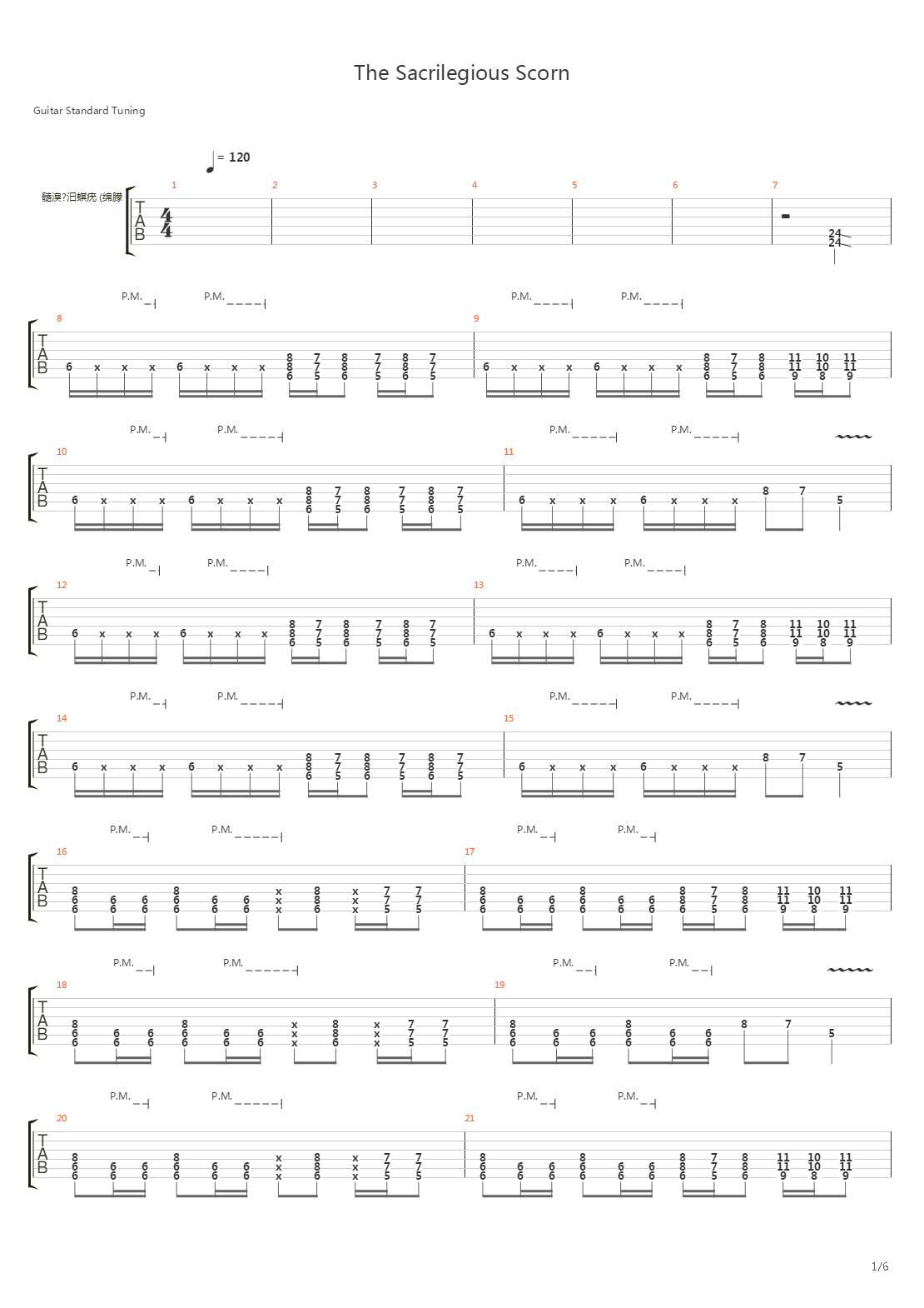 The Sacrilegious Scorn吉他谱