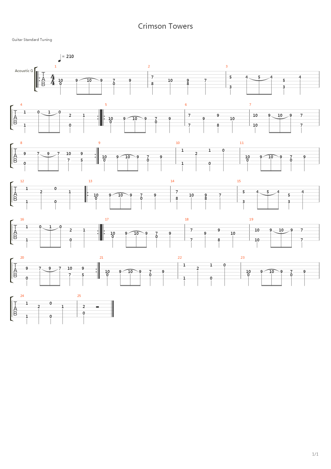 Crimson Towers吉他谱