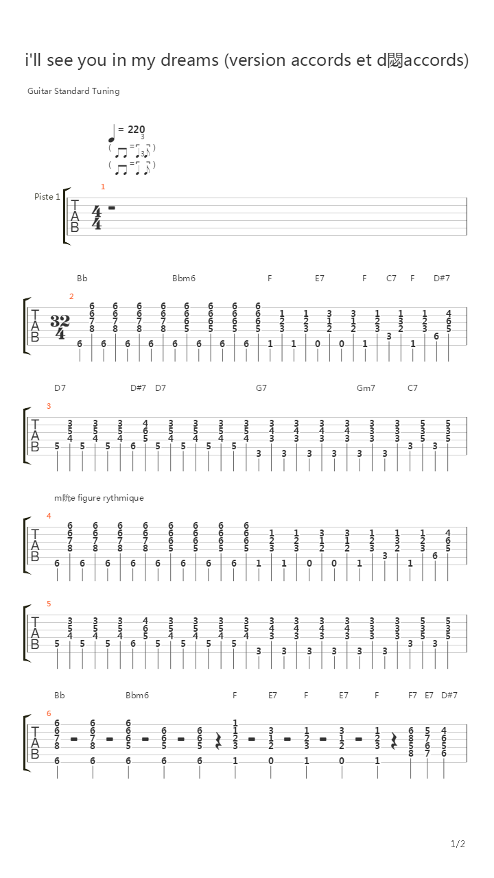 I'll See You in My Dreams吉他谱