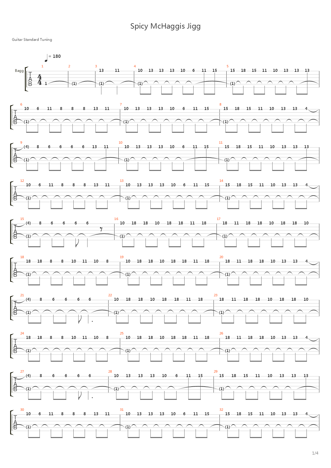 Spicy McHaggis Jigg吉他谱