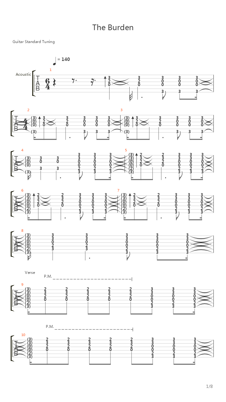 The Burden吉他谱