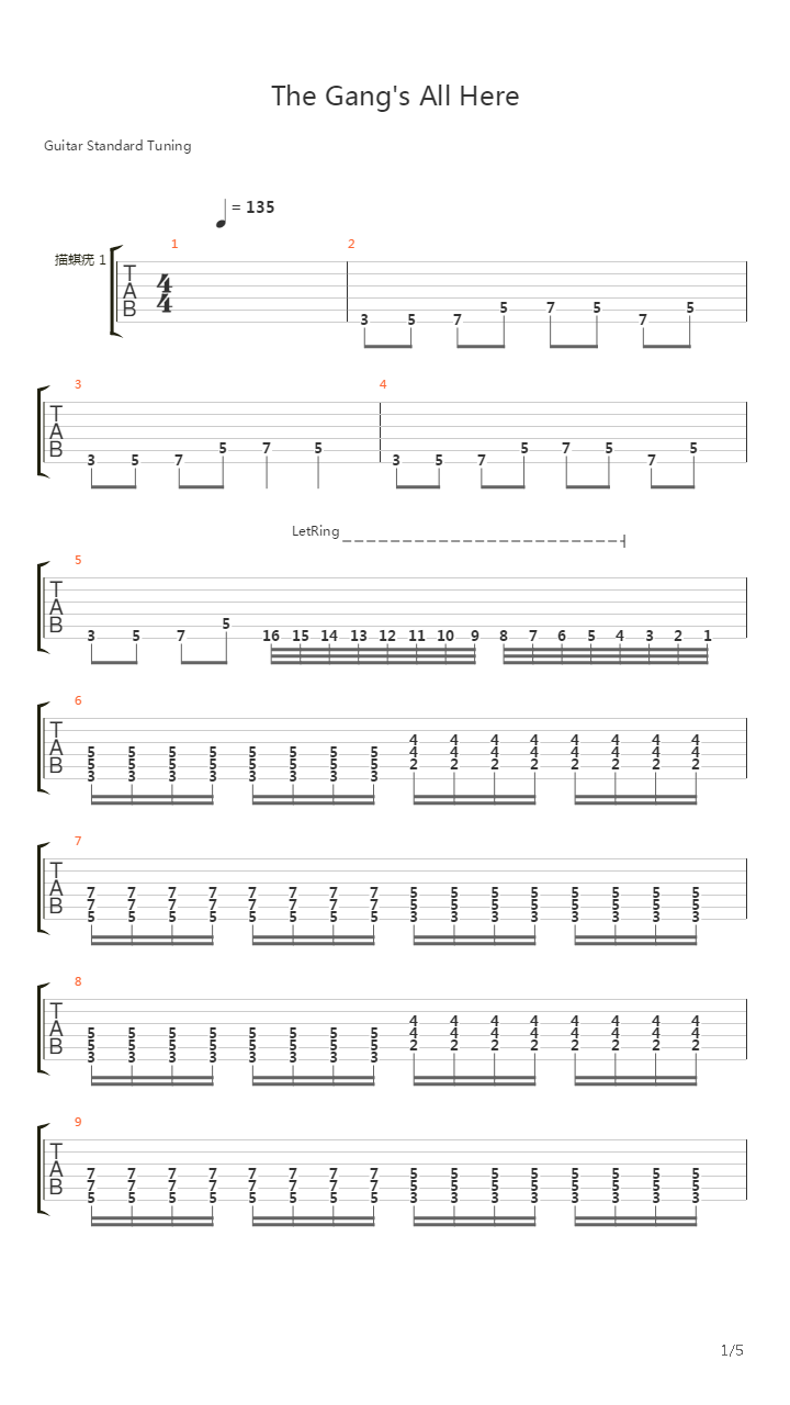 The Gang's All Here吉他谱
