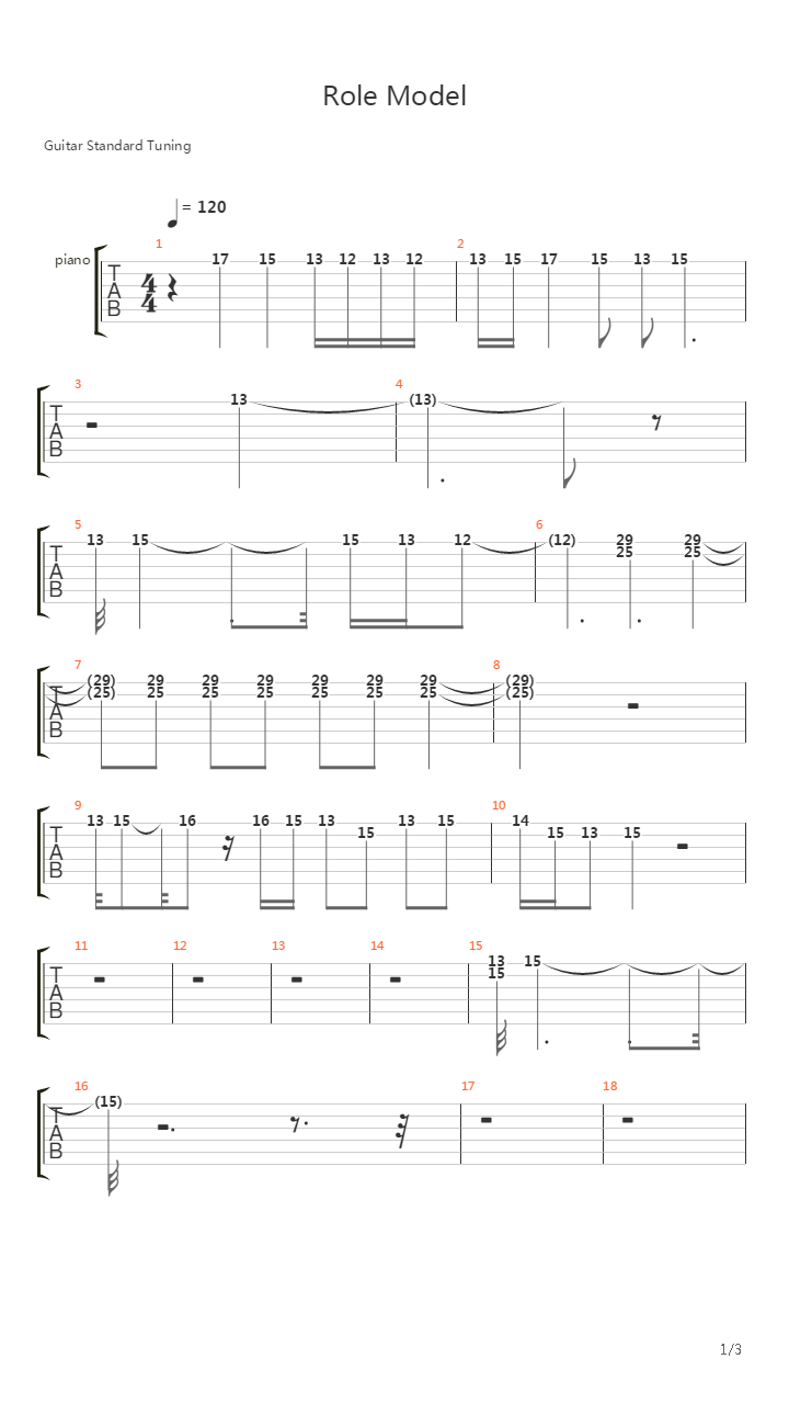 Role Model吉他谱