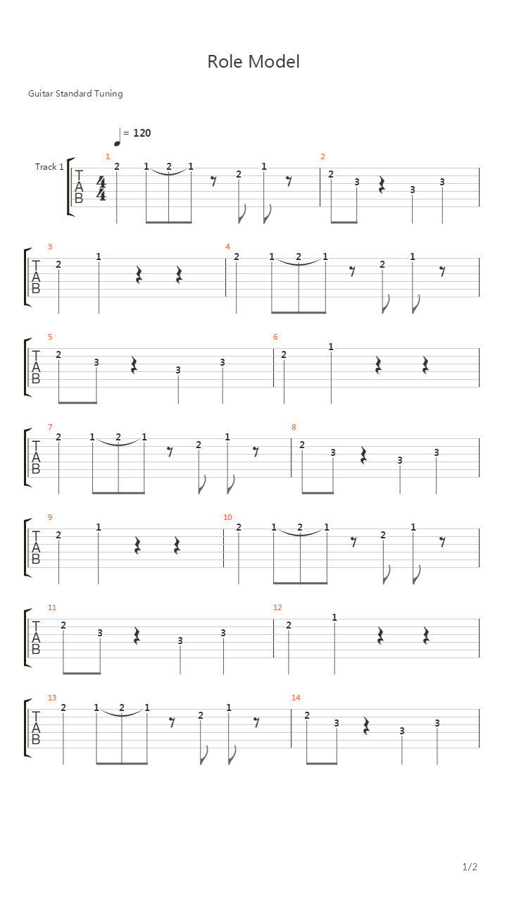 Role Model吉他谱